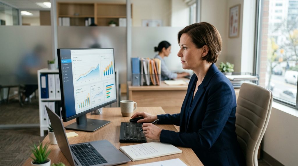 Healthcare marketing analytics dashboard tracking practice growth and results